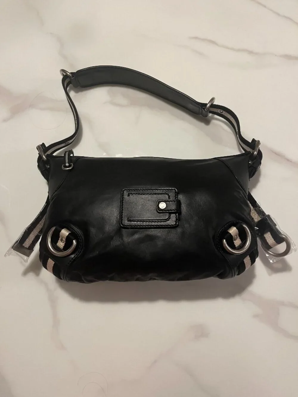 Bally Black Leather Hobo Shoulder Bag + Dust Bag - Picture 7 of 15